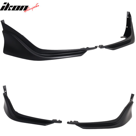 IKON MOTORSPORTS, Front Splitters Compatible With 2016-2018 Honda Civic 2-Door & 4-Door, Front Bumper Lip Splitters Air Dam