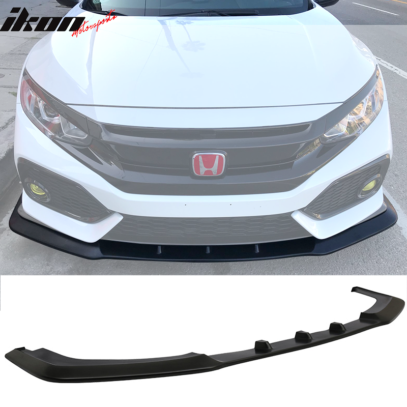 2017-2021 Honda Civic Hatchback IKON V3 Style Front Bumper Lip PU