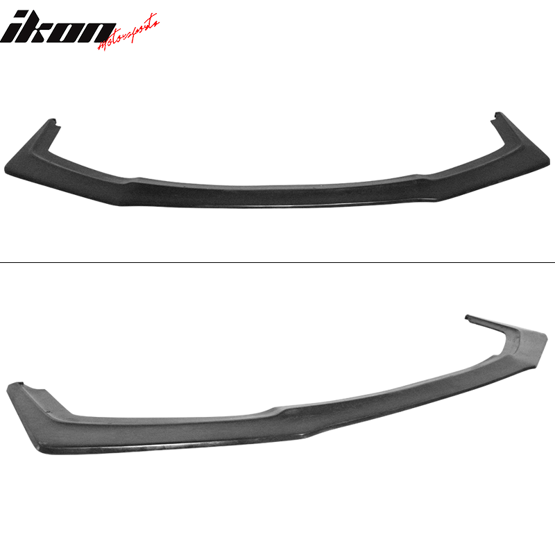 IKON MOTORSPORTS, Front Bumper Lip Compatible With 2017-2021 Honda Civic Hatchback Sport, Ikon V6 Style Unpainted PU Front Lip Lower Chin Spoiler, 2018 2019 2020