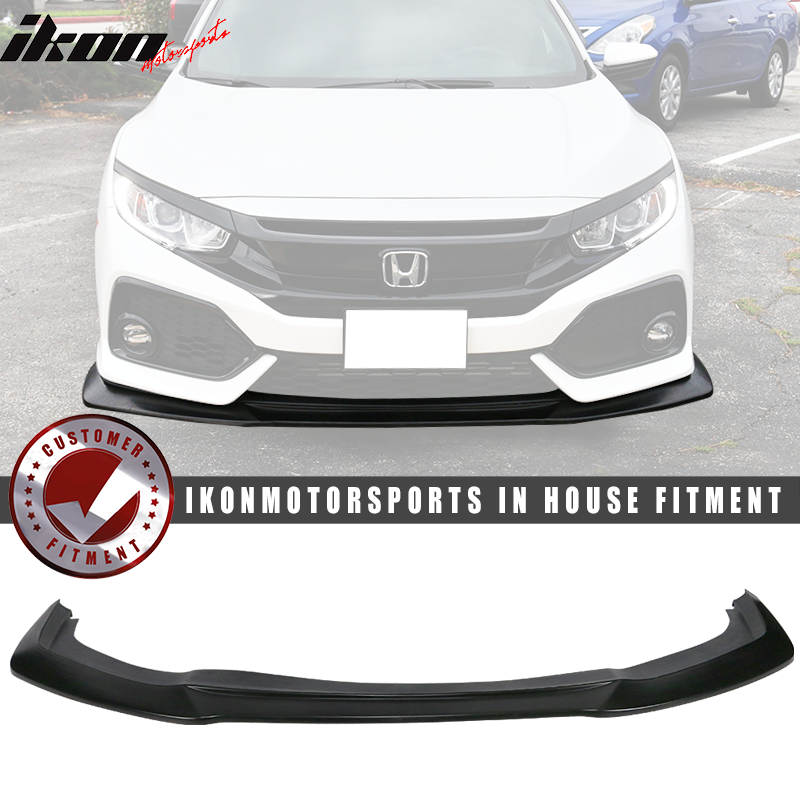 2017-2021 Honda Civic & Si GT Style Unpainted Front Bumper Lip PU