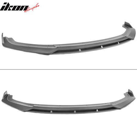 IKON MOTORSPORTS, Front Bumper Lip Compatible With 2019-2021 Honda Civic, 2PC V3 Style Front Lip Chin Spoiler