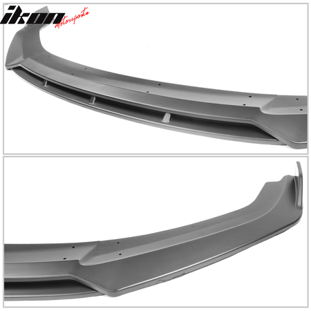 IKON MOTORSPORTS, Front Bumper Lip Compatible With 2019-2021 Honda Civic, 2PC V3 Style Front Lip Chin Spoiler