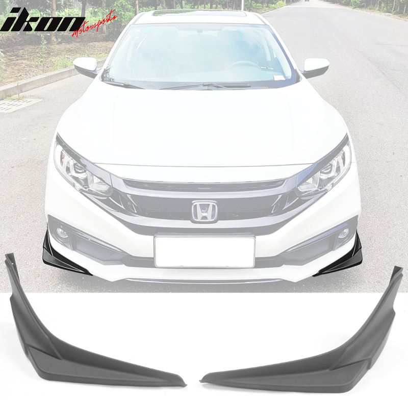 Fits 19-21 Honda Civic Mod Style Front Splitters Side Apron