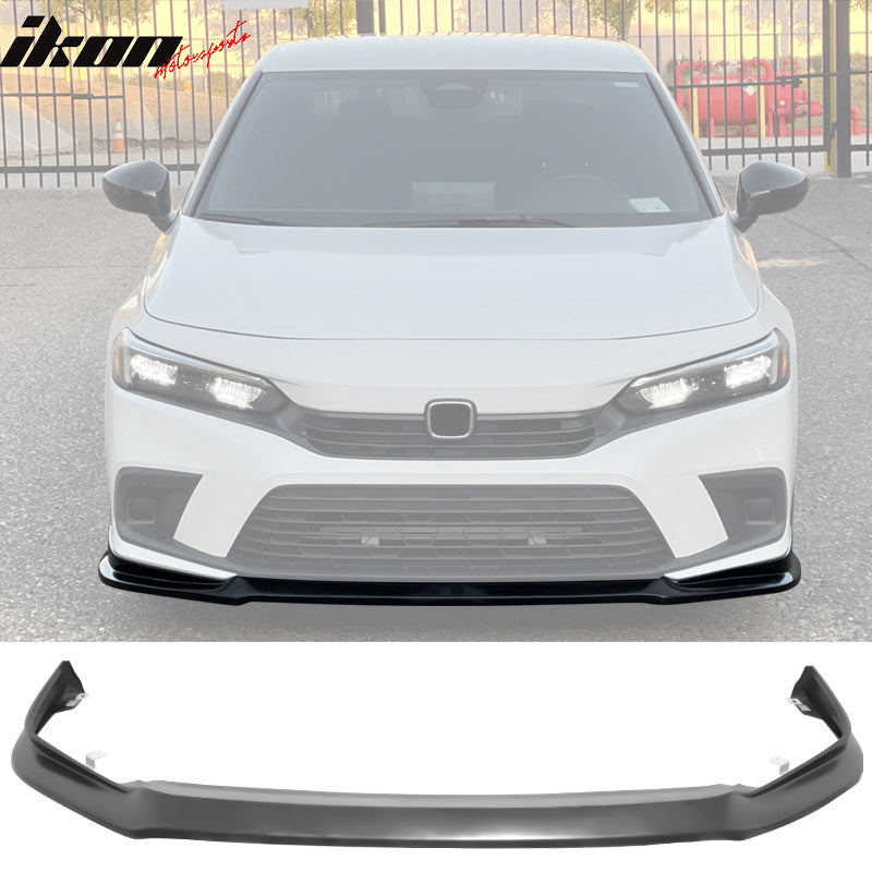 2022-2024 Honda Civic IK2 Style Unpainted Black Front Bumper Lip PU