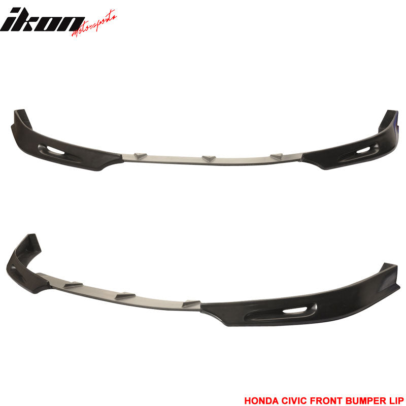 Fits 96-00 Honda Civic JDM Style Front Bumper Lip Spoiler Unpainted PU 3PCS