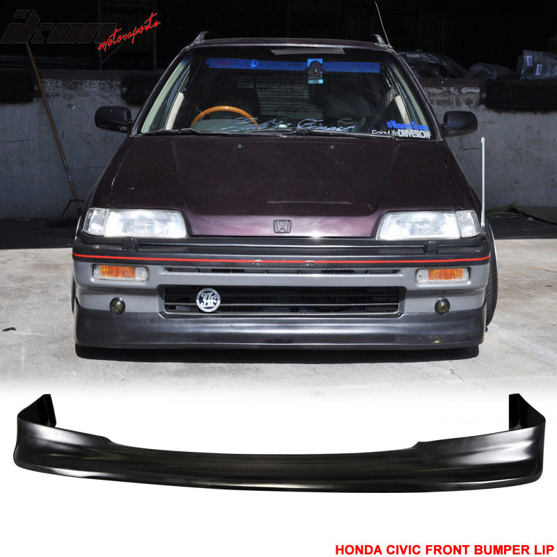 1988-1991 Honda Civic Zenki Z Style Front Lip Splitter Spoiler PU