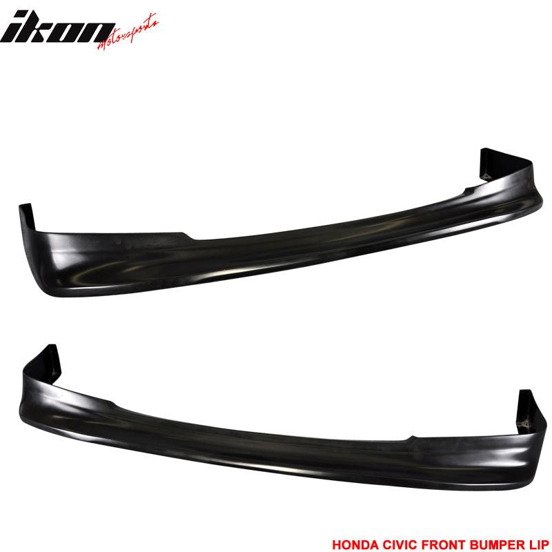 For 88-91 Honda Civic Zenki Style Front Bumper Lip Spoiler Splitter Unpainted PU