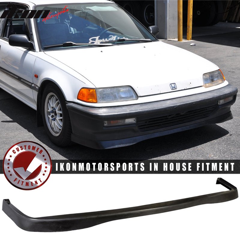 1990-1991 Honda Civic 3Dr HB 4Dr Sedan JDM Style Front Bumper Lip - PU