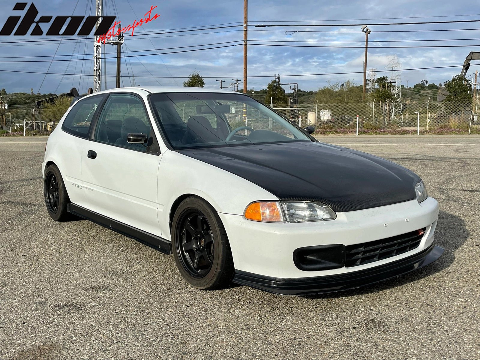 Fit 92-95 Honda Civic 2Dr 3Dr DP First Molding Style Front Bumper Lip Spoiler PU