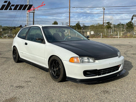 Fit 92-95 Honda Civic 2Dr 3Dr DP First Molding Style Front Bumper Lip Spoiler PU