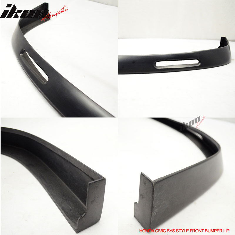 Fits 96-98 Honda Civic EK BYS Style PU Unpainted Front Bumper Lip Chin Spoiler