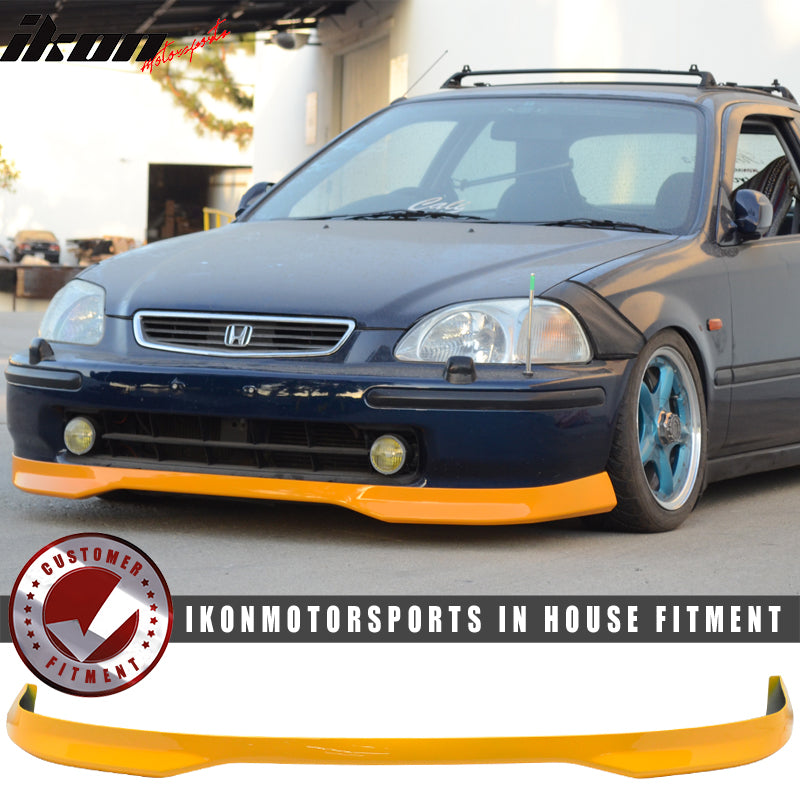 1996-1998 Honda Civic EK 2Dr Type R Painted Orange Front Bumper Lip PU