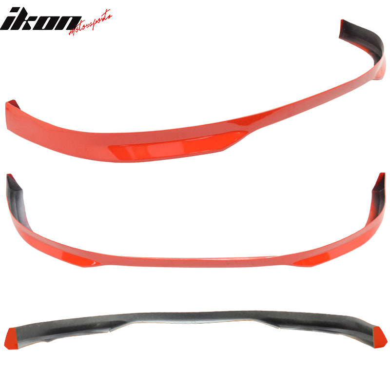 Fits 96-98 Honda Civic TR Style Front Bumper Lip Spoiler Splitter PU Painted Red