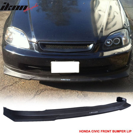 Compatible With 1996-1998 Honda Civic HCL Style Front Bumper Lip Spoiler PP Polypropylene