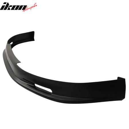 IKON MOTORSPORTS Front Bumper Lip Compatible With 1999-2000 HONDA CIVIC, PP Black PP Front Lip Spoiler Splitter