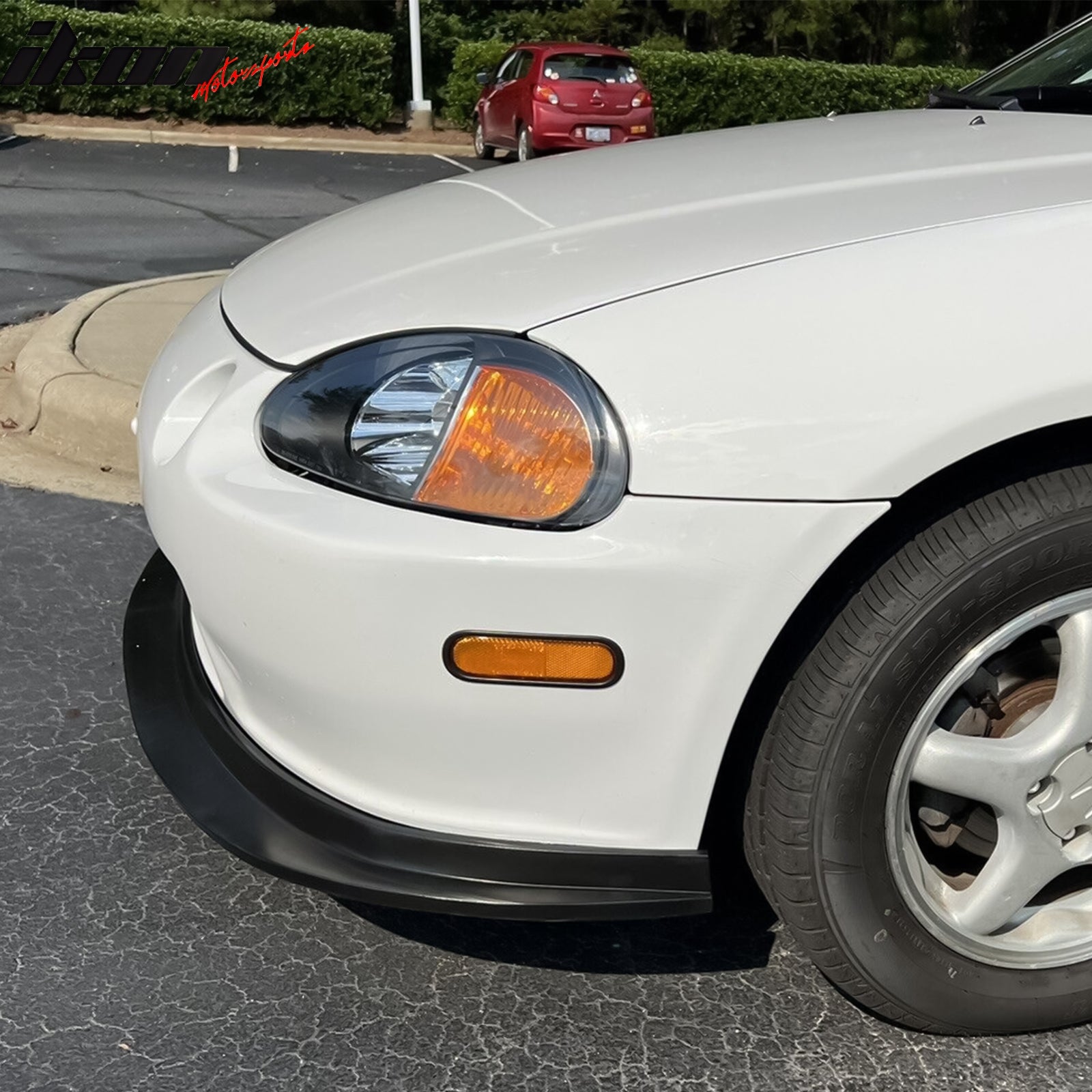 Fits 93-95 Honda Civic del Sol Front Bumper Lip Spoiler Unpainted Black PU