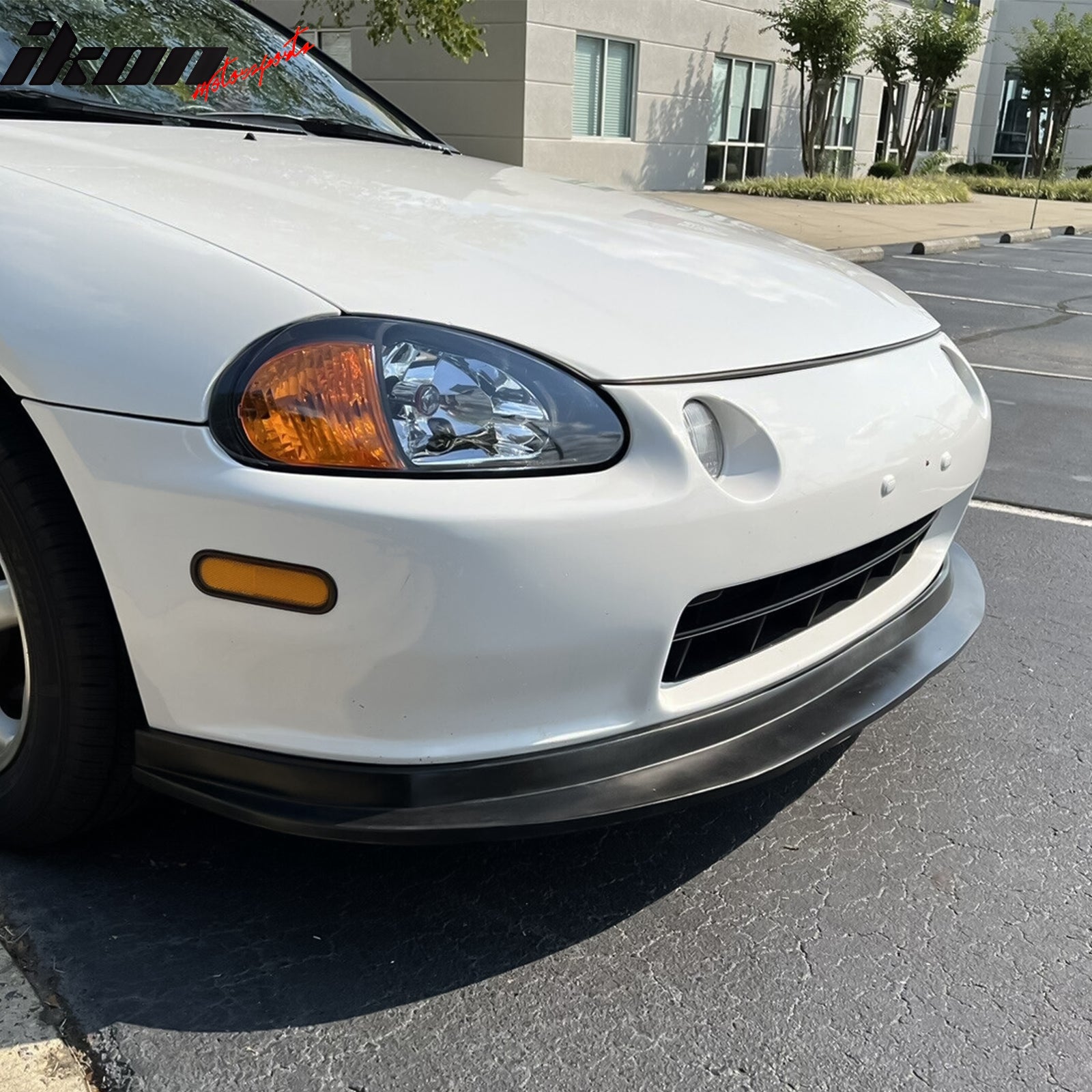 Fits 93-95 Honda Civic del Sol Front Bumper Lip Spoiler Unpainted Black PU