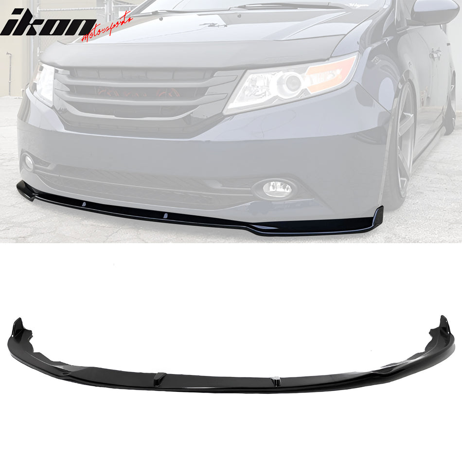 2011-2017 Honda Odyssey CK Style Unpainted Black Front Bumper Lip PU