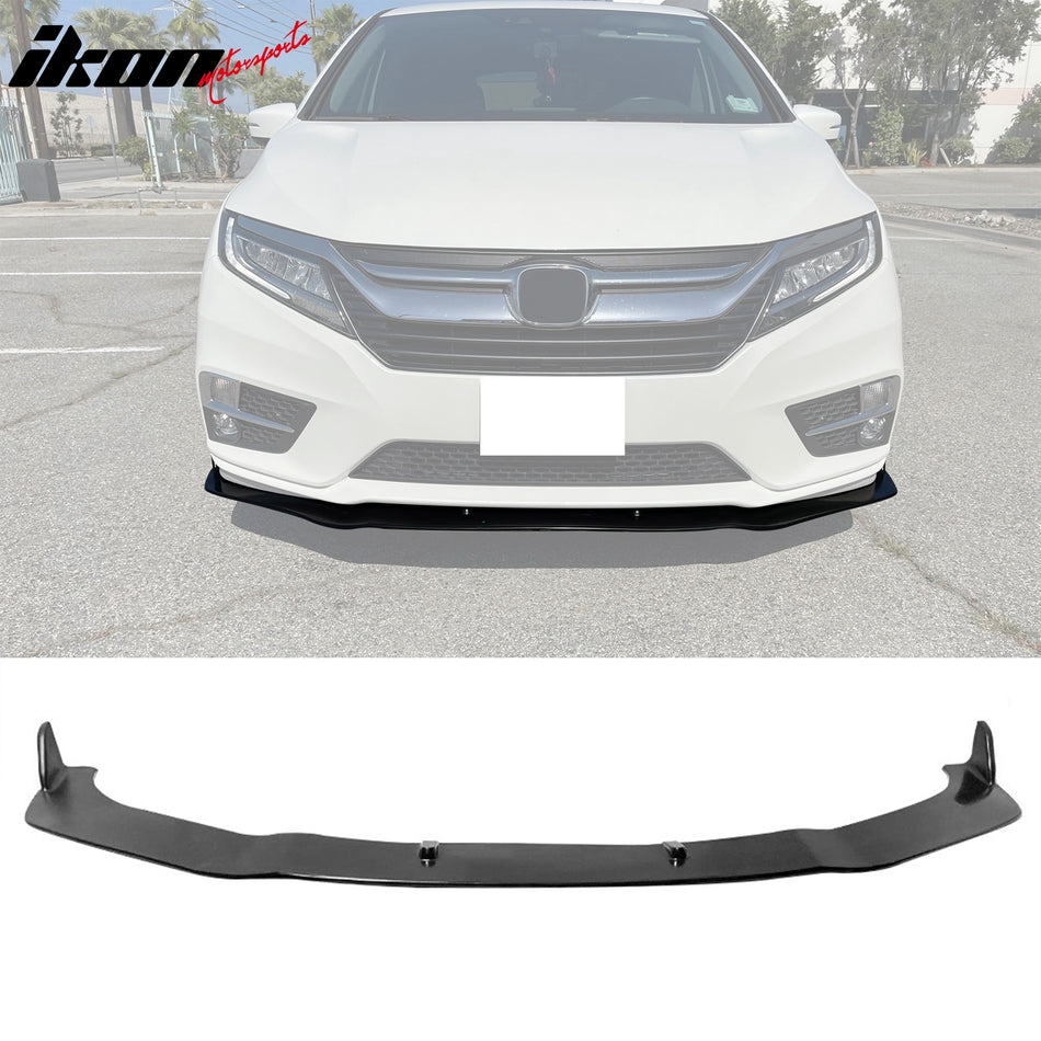 2018-2020 Honda Odyssey STL Style Unpainted Black Front Bumper Lip PU