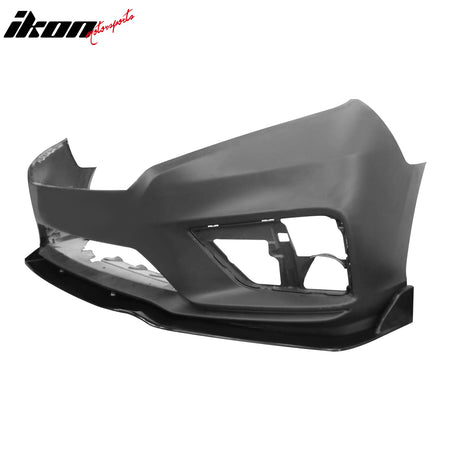 Fits 18-20 Honda Odyssey STL Style Front Bumper Lip Spoiler Unpainted Black PU