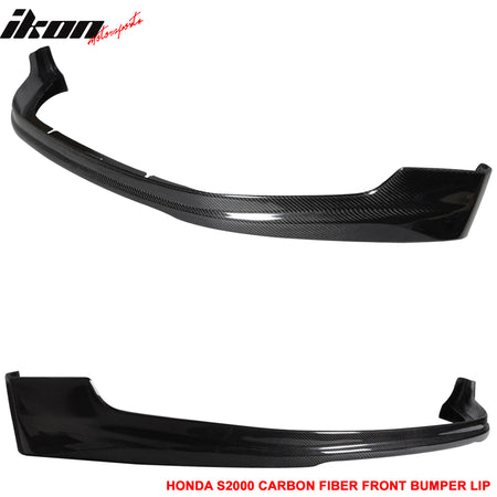 Fits 00-03 Honda S2000 AP1 T-R Matte Carbon Fiber Front Bumper Lip