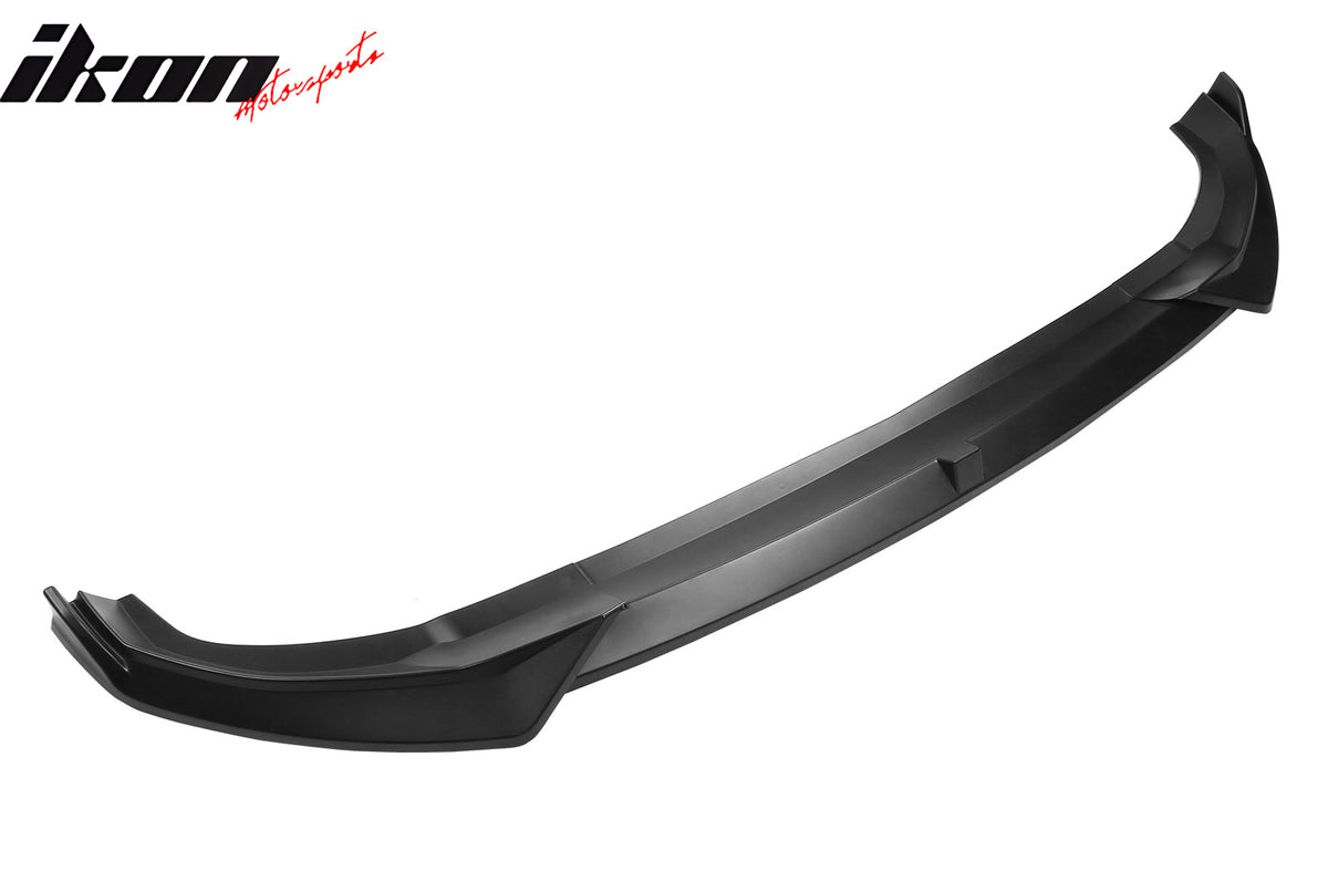 IKON MOTORSPORTS, Front Bumper Lip Compatible With 2022-2024 Hyundai Ioniq 5, IKON Style Black PP Lower Spoiler Guard