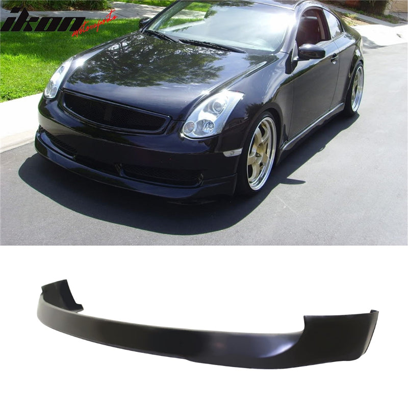 Fits 03-07 Infiniti G35 Coupe 2Dr ING Style Front Bumper Lip Spoiler Splitter PU