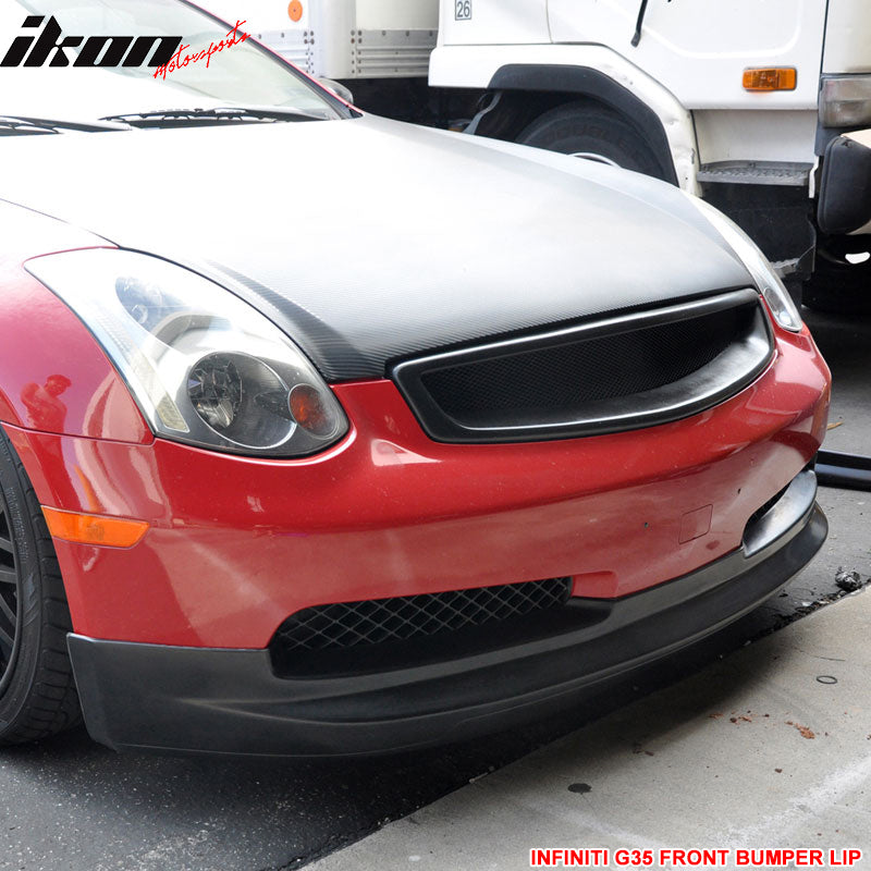 Fits 03-07 Infiniti G35 V35 Coupe Type G Front Bumper Lip Spoiler Splitter PU