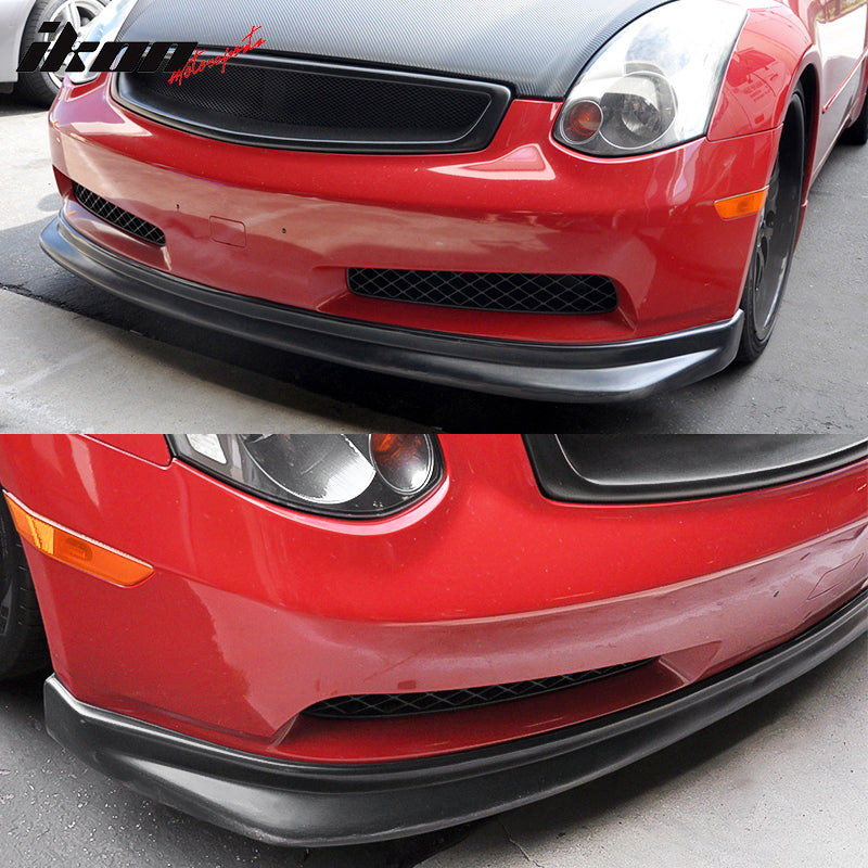 Fits 03-06 Infiniti G35 Coupe NS Style Front Bumper Lip Spoiler Unpainted PU