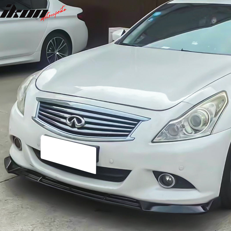 IKON MOTORSPORTS, Front Bumper Lip Compatible With 2010-2013 Infiniti Sedan G37, IKON Style Injection PP Spoiler Splitter