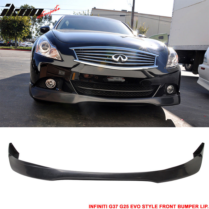 2010-2013 Infiniti G25 G37 4Dr Sedan EVO Front Bumper Lip Spoiler PU