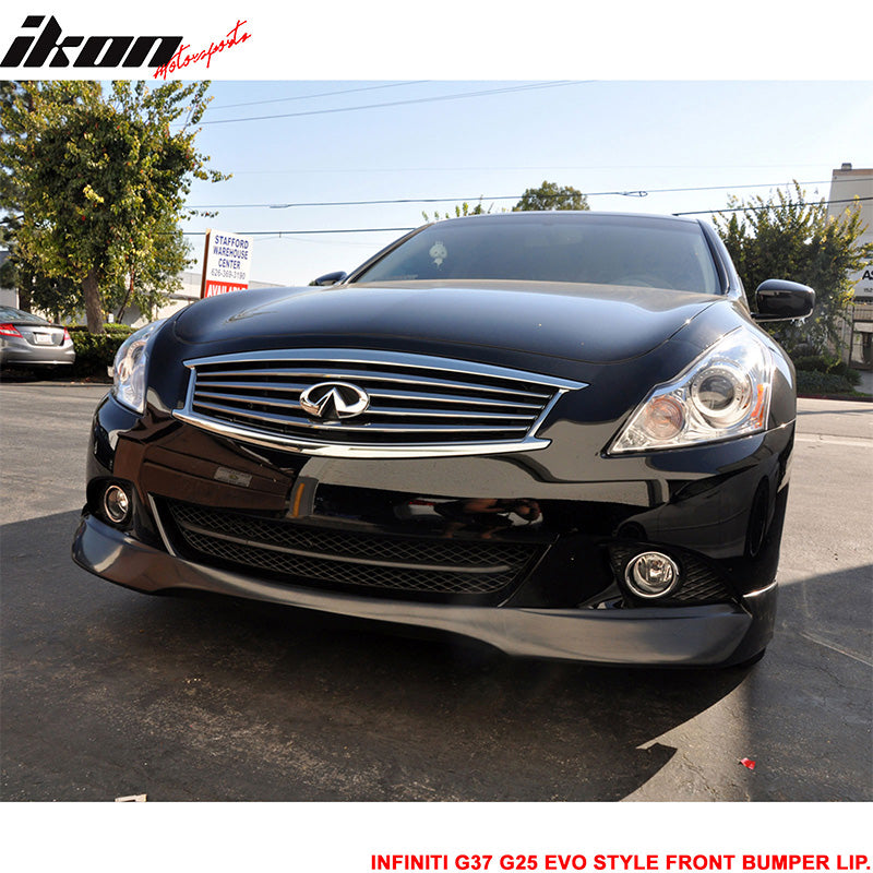 Fits 10-13 Infiniti G25 G37 4Dr Sedan EVO Front Bumper Lip Spoiler - PU