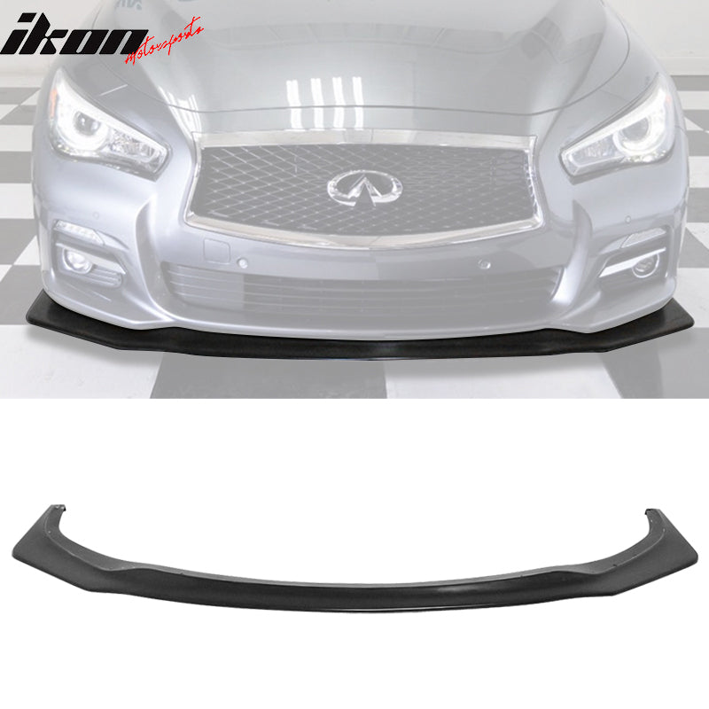 2014-2017 Infiniti Q50 IKON V6 Style Black Front Bumper Lip PU