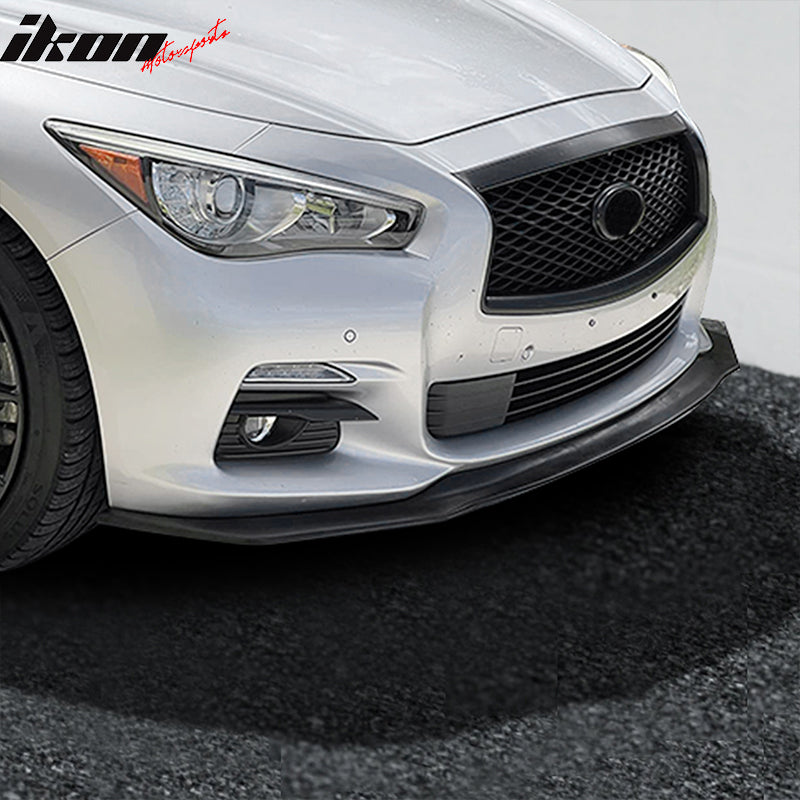 Fits 14-17 Infiniti Q50 IKON V6 Style Front Bumper Lip Spoiler Unpainted PU