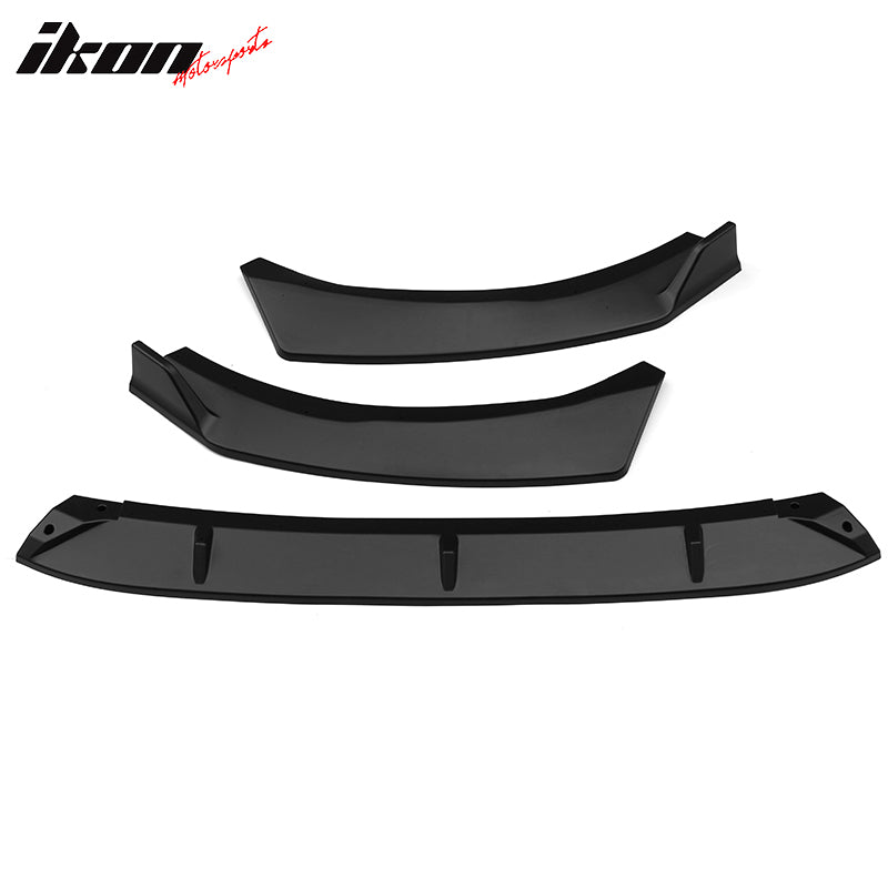 IKON MOTORSPORTS, Front Bumper Lip Compatible With 2021-2024 Kia K5, 3PC PP Polypropylene Front Lip Lower Chin Spoiler Splitter