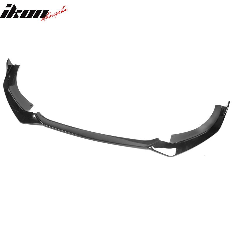 Fit 21-24 Kia K5 GT-Line Sedan PP 3PCS Front Bumper Lip Spoiler Gloss Black