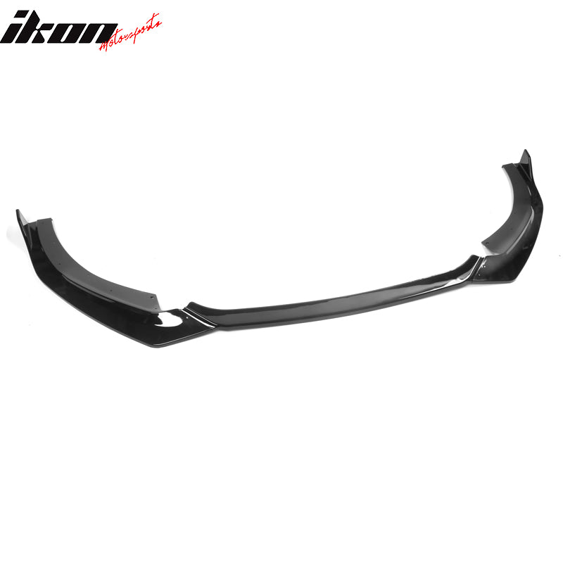 Fit 21-24 Kia K5 GT-Line Sedan PP 3PCS Front Bumper Lip Spoiler Gloss Black