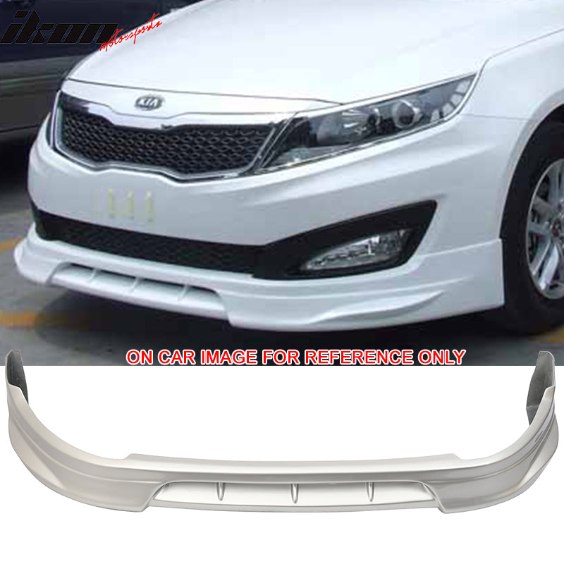 Pre-painted Front Bumper Lip Compatible With 2010-2013 Kia Optima SX, DS Style PU Painted Front Lip Spoiler Splitter by IKON MOTORSPORTS, 2011 2012