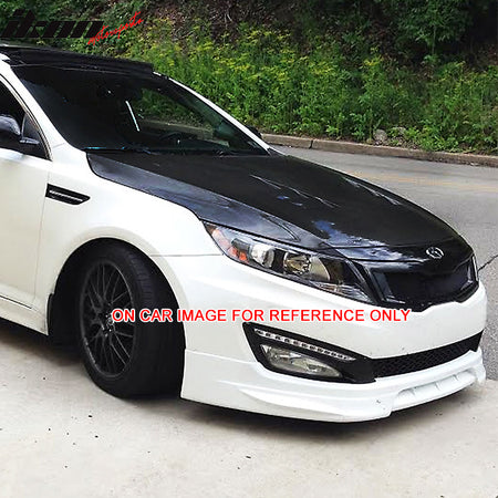 Pre-painted Front Bumper Lip Compatible With 2010-2013 Kia Optima SX, DS Style PU Painted Front Lip Spoiler Splitter by IKON MOTORSPORTS, 2011 2012