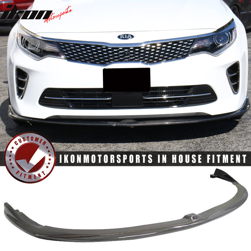 2016-2018 Kia Optima Front Bumper Lip Spoiler CS Style Carbon Fiber