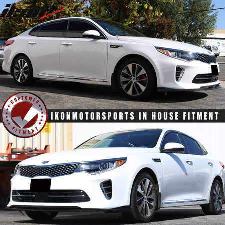 Front Bumper Lip Spoiler Compatible With 2016-2018 Kia Optima S/SX/SXL Models Only, CS style Black PU Front Bumper Lip Spoiler Bodykit Splitter Diffuser Air Dam Chin Diffuser by IKON MOTORSPORTS