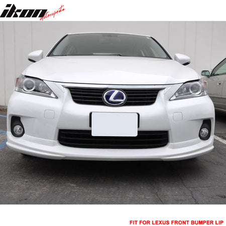 Fits 11-13 Lexus CT200H TM Style PP Front Bumper Lip Spoiler