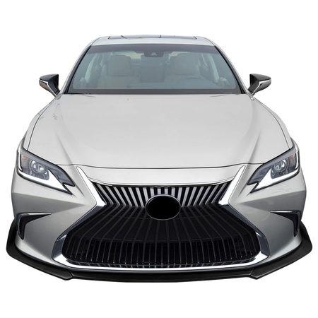 IKON MOTORSPORTS, Front Bumper Lip Compatible With 2019-2020 Lexus ES350 ES300h, Front Lip Chin Spoiler IKON Style Painted PP