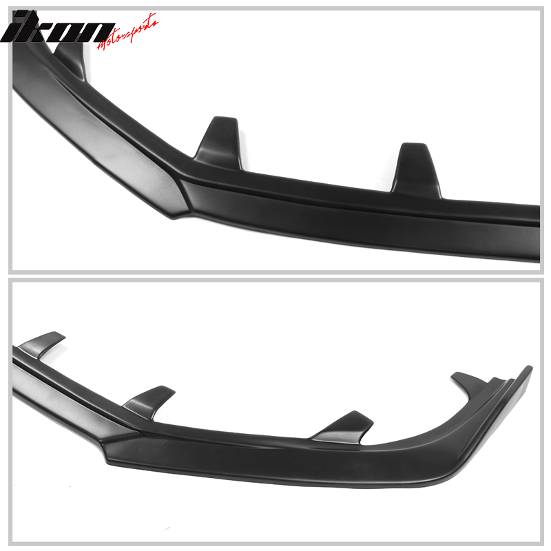 IKON MOTORSPORTS, Front Bumper Lip Compatible With 2019-2020 Lexus ES350 ES300h, Front Lip Chin Spoiler IKON Style Painted PP