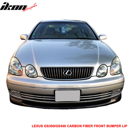 Fits 98-05 Lexus GS300 GS400 VIP Style Front Bumper Lip Matte Carbon Fiber