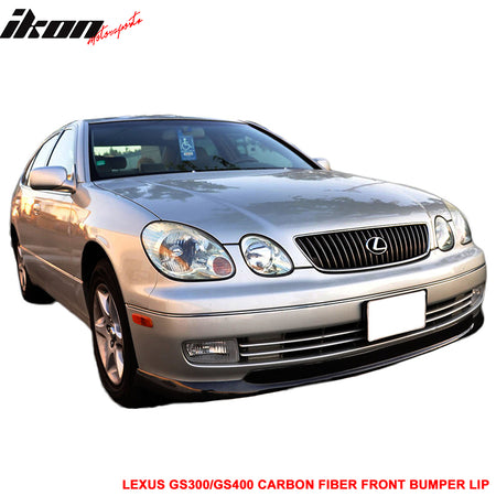 Fits 98-05 Lexus GS300 GS400 VIP Style Front Bumper Lip Matte Carbon Fiber