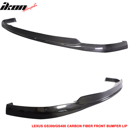 Fits 98-05 Lexus GS300 GS400 VIP Style Front Bumper Lip Matte Carbon Fiber