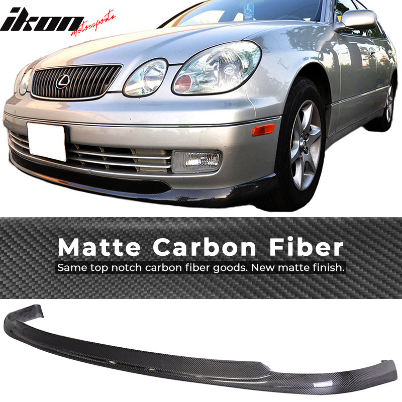 1998-2005 Lexus GS300 GS400 VIP Style Matte Carbon Front Bumper Lip