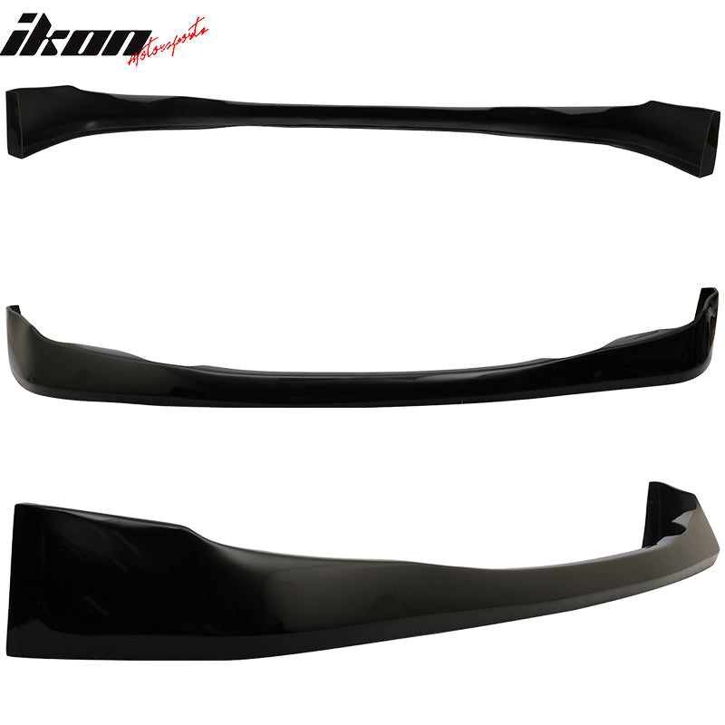 IKON MOTORSPORTS, Pre-Painted Front Bumper Lip Compatible With 2006-2008 Lexus IS250 IS350, VIP TYPE PU Front Lip Finisher Under Chin Spoiler Add On other color available, 2007