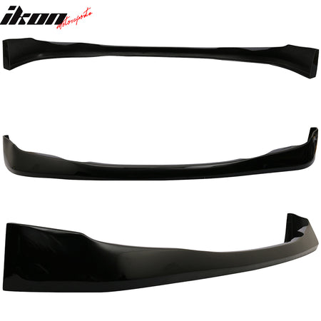 IKON MOTORSPORTS, Pre-Painted Front Bumper Lip Compatible With 2006-2008 Lexus IS250 IS350, VIP TYPE PU Front Lip Finisher Under Chin Spoiler Add On other color available, 2007